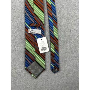 Fox & Chave Tie Mens One Size Multicolor Gene Davis Stripe Silk Museum Art